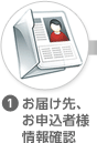 (1)お届け先、お申込者様情報確認