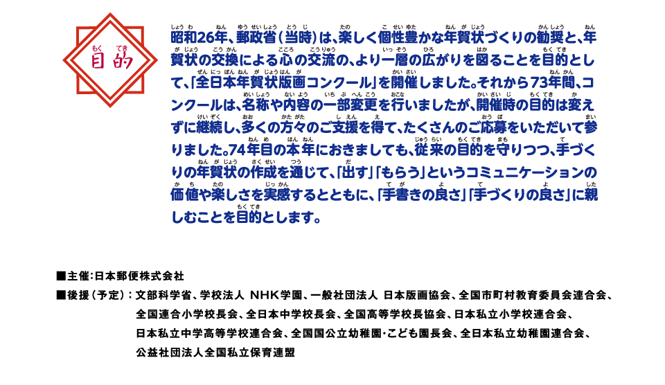 年賀状大賞コンクールの目的は