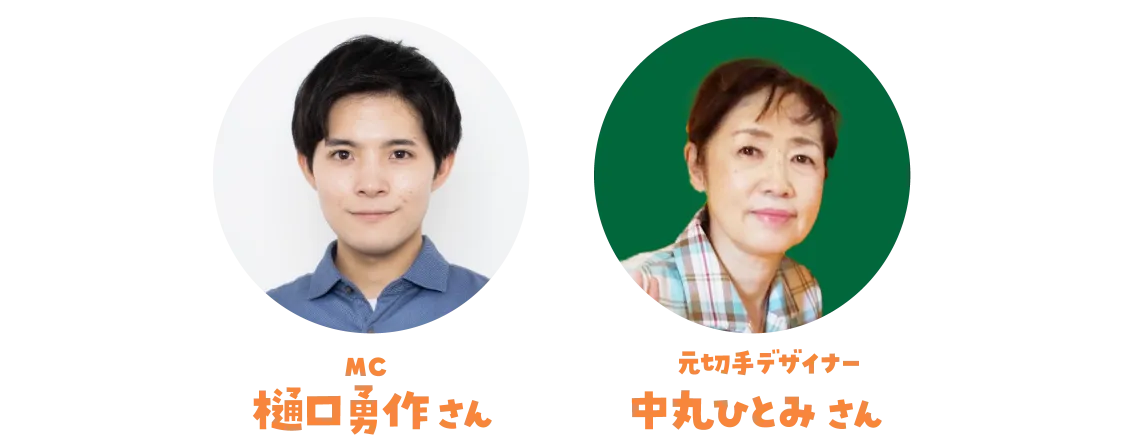 MC/樋口勇作さん、元切手デザイナー/中丸ひとみさん